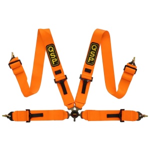 QSP Ceinture de sécurité 4-P 3/3 - NON FIA - Orange