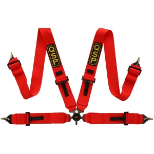 QSP Ceinture de sécurité 4-P 3/3 - NON FIA - Rouge