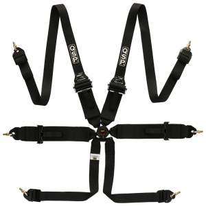 Ceinture QSP 6 points FHR Touring FIA - Noir