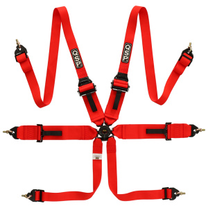 Ceinture QSP à 6 points FHR Touring FIA - Rouge
