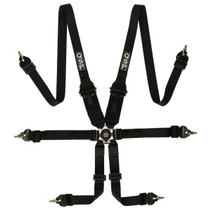 Ceinture QSP 6 points FHR Endurance FIA - Noir