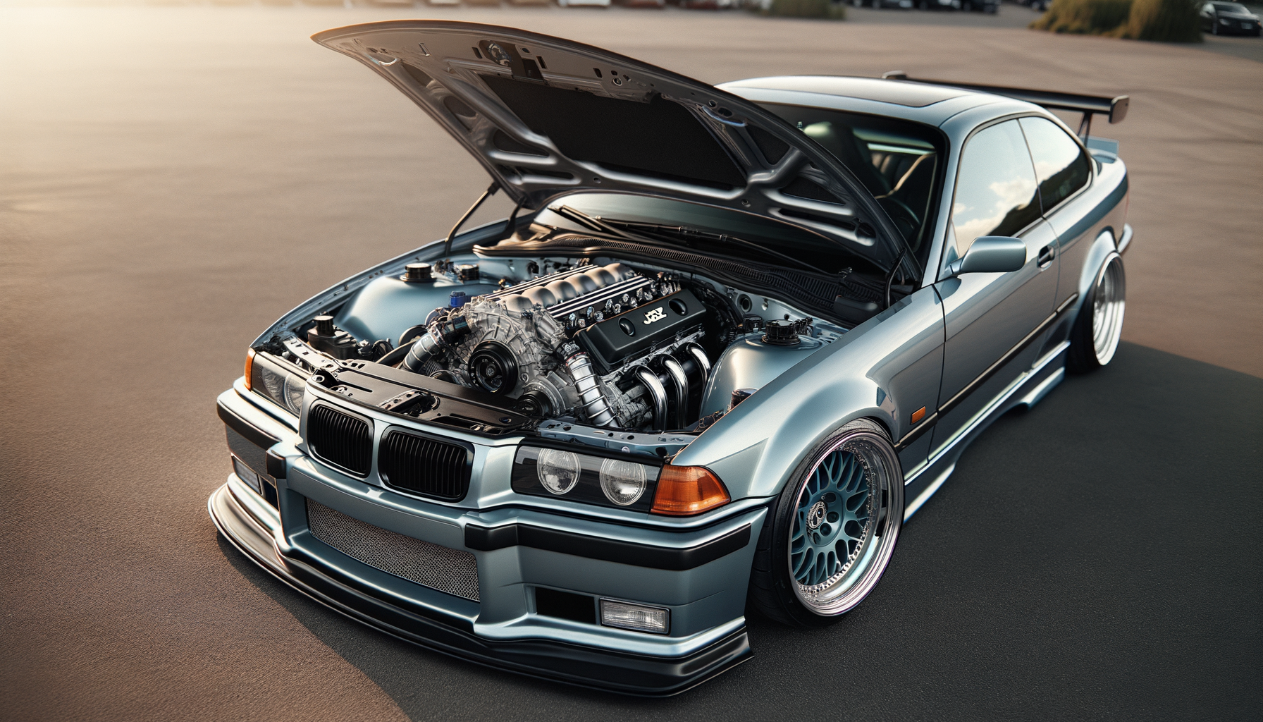 BMW E36 avec moteur 1JZ 2 BMW E36 avec moteur 1JZ