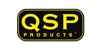 Race4Driftparts Driftparts Shop 19 QSP Products logo in zwart en geel, modern en opvallend ontwerp voor merkherkenning.