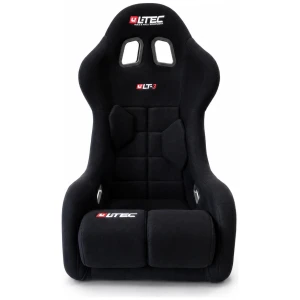 LTEC LT-3 FIA kuipstoel zwart met velours bekleding