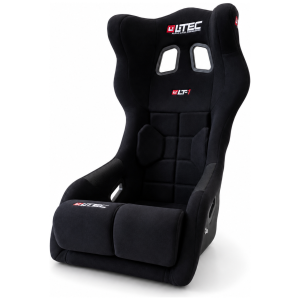 LTEC LT-1 FIA kuipstoel zwart met velours bekleding