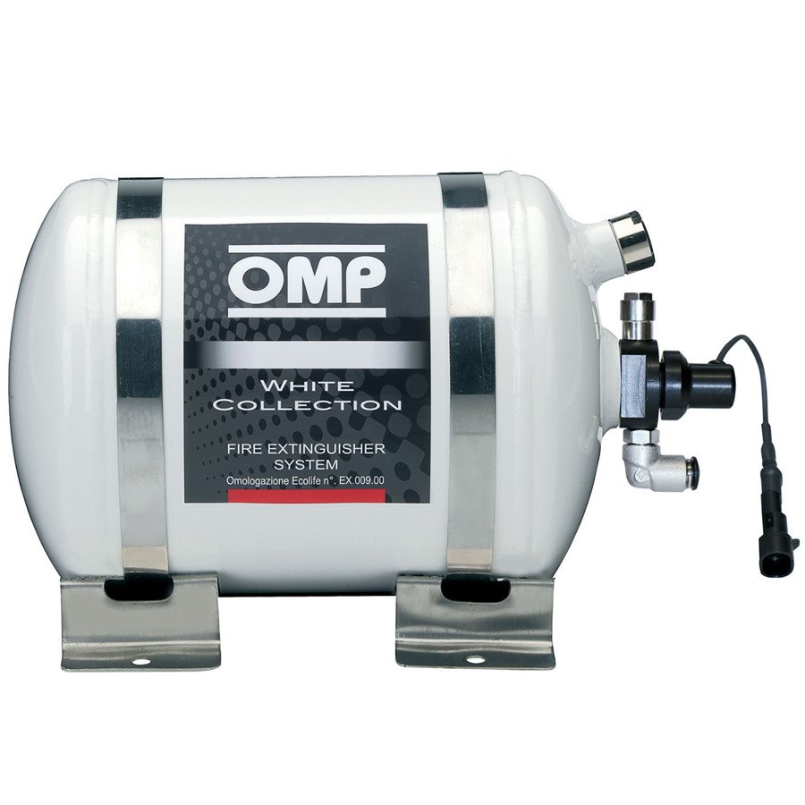 OMP WHITE COLLECTION BRANDBLUSSYSTEEM - ALUMINIUM, ELEKTRISCH 2,8L 1 Omp White Collection Brandblussysteem Aluminium