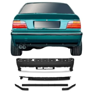 BMW E36 M3 Heckstoßstange - M Stoßstange - Hochwertige Qualität Passend für alle E36 Modelle (außer Kompakt) (1992-1999)