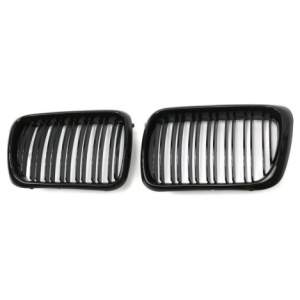 BMW E36 Schwarz Nieren Facelift (1996-2000) - Glänzend Doppelpfeil Grill | OEM Fit