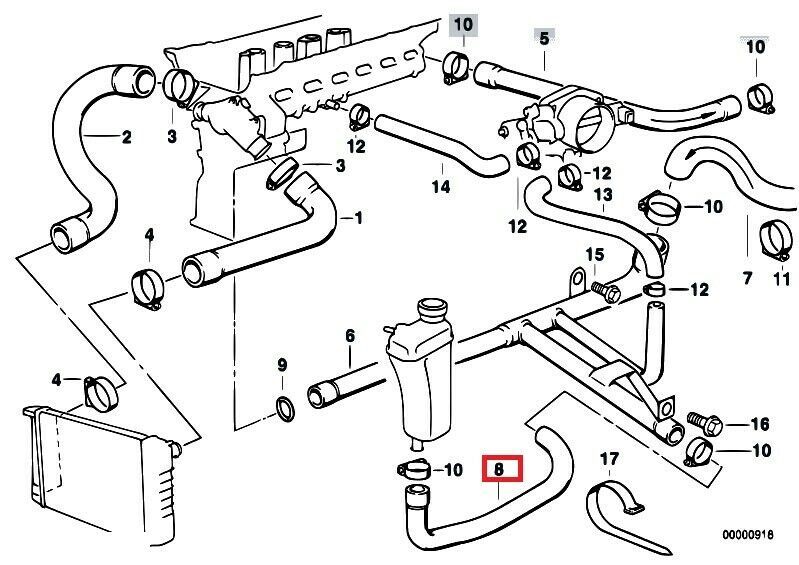 OEM BMW Retourslang Expansievat 11531740649 2 BMW Retourslang Expansievat 11531740649