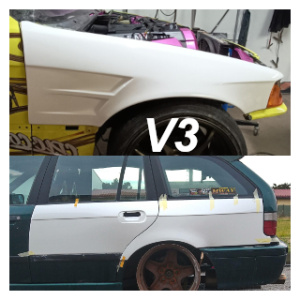 BMW E36 Touring Overfenders Set - V3 Front +60mm with Vent / Rear +50mm (Felony Style)