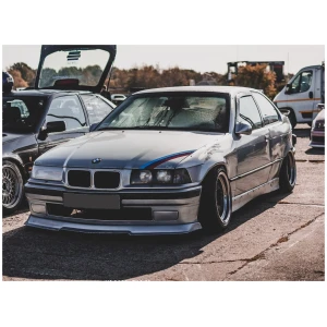 BMW E36 V2 Rieger Style Front Lip – Non M Sport, Glasvezel Zwarte Gelcoat