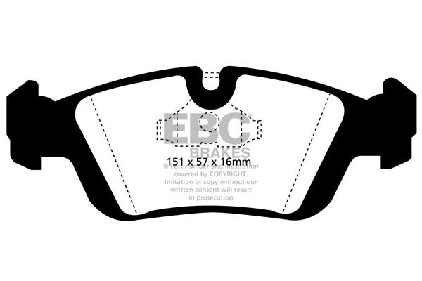 BMW E36 / E46 & Z3 – EBC Yellowstuff Remblokken Voorzijde – Geventileerde Schijven (DP4914R) 3 BMW E36 / E46 & Z3 – EBC Yellowstuff Remblokken Voorzijde – Geventileerde Schijven (DP4914R) – Bild 3