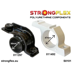 Strongflex Alfa Romeo 147 / 156 / GT Vooras onderste draagarm voorste rubber ZWART – 011297BX