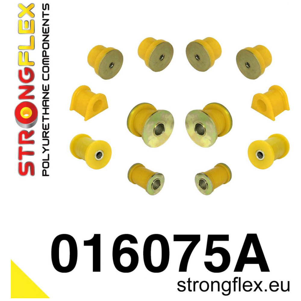 Strongflex Alfa Romeo 147 / 156 / GT Kit de silentblocs d’essieu avant en polyuréthane SPORT – 016075A