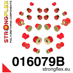 Strongflex Alfa Romeo 147 / 156 / GT Polyurethaan rubberset voor- en achteras – 016079B