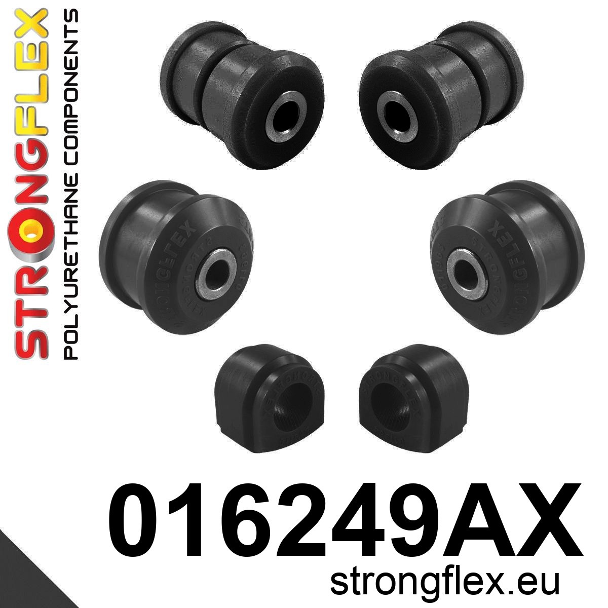 Strongflex Alfa Romeo Giulietta Vooras rubberset SPORT ZWART – 016249AX 2 Strongflex Alfa Romeo Giulietta Vooras rubberset SPORT ZWART – 016249AX