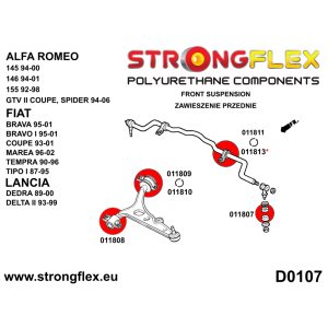 Strongflex Alfa Romeo / Fiat / Lancia Vooras rubberset SPORT – 016255A
