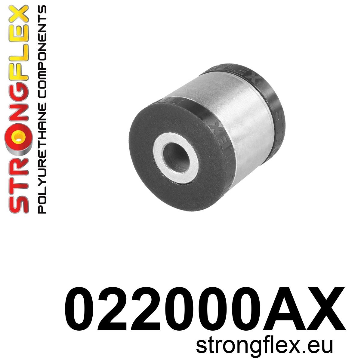 Strongflex Audi / Volkswagen Achteras bovenste draagarm – buitenste rubber SPORT ZWART – 022000AX 1 Strongflex Audi / Volkswagen Achteras bovenste draagarm – buitenste rubber SPORT ZWART – 022000AX