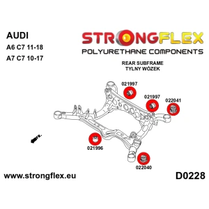 Strongflex Audi A6 / S6 / RS6 Achterste subframe- voorste rubber SPORT – 022040A