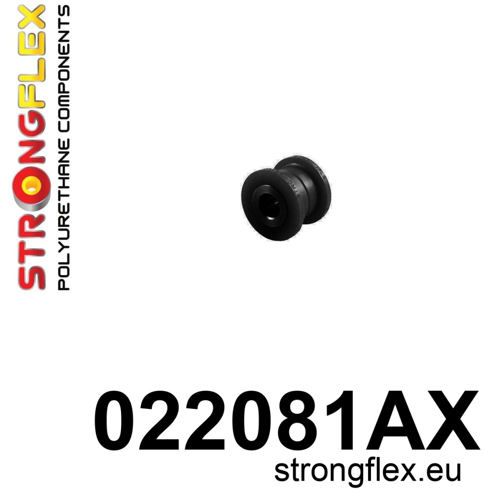 Strongflex Audi 80 / 90 / S2 Achterdraagarmrubber SPORT ZWART – 022081AX
