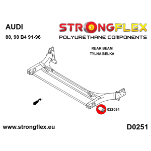 Strongflex Audi 80 / 90 Achterste montagerubber SPORT – 022084A
