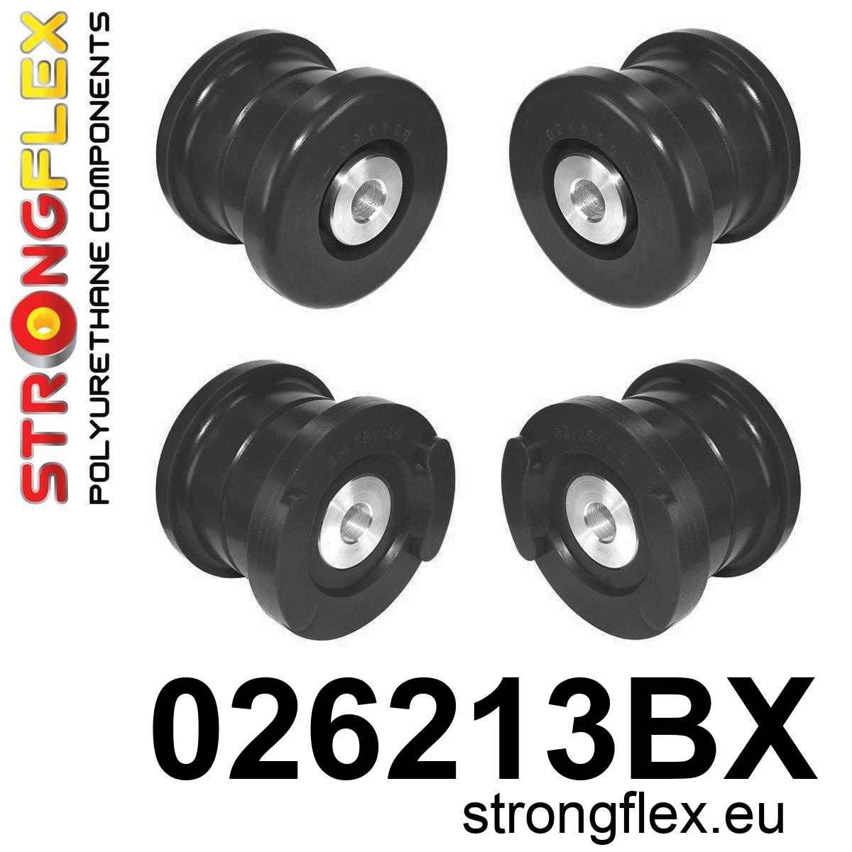 Strongflex Audi S6 / A6 Rubberset vooras-subframe ZWART – 026213BX 2 Strongflex Audi S6 / A6 Rubberset vooras-subframe ZWART – 026213BX