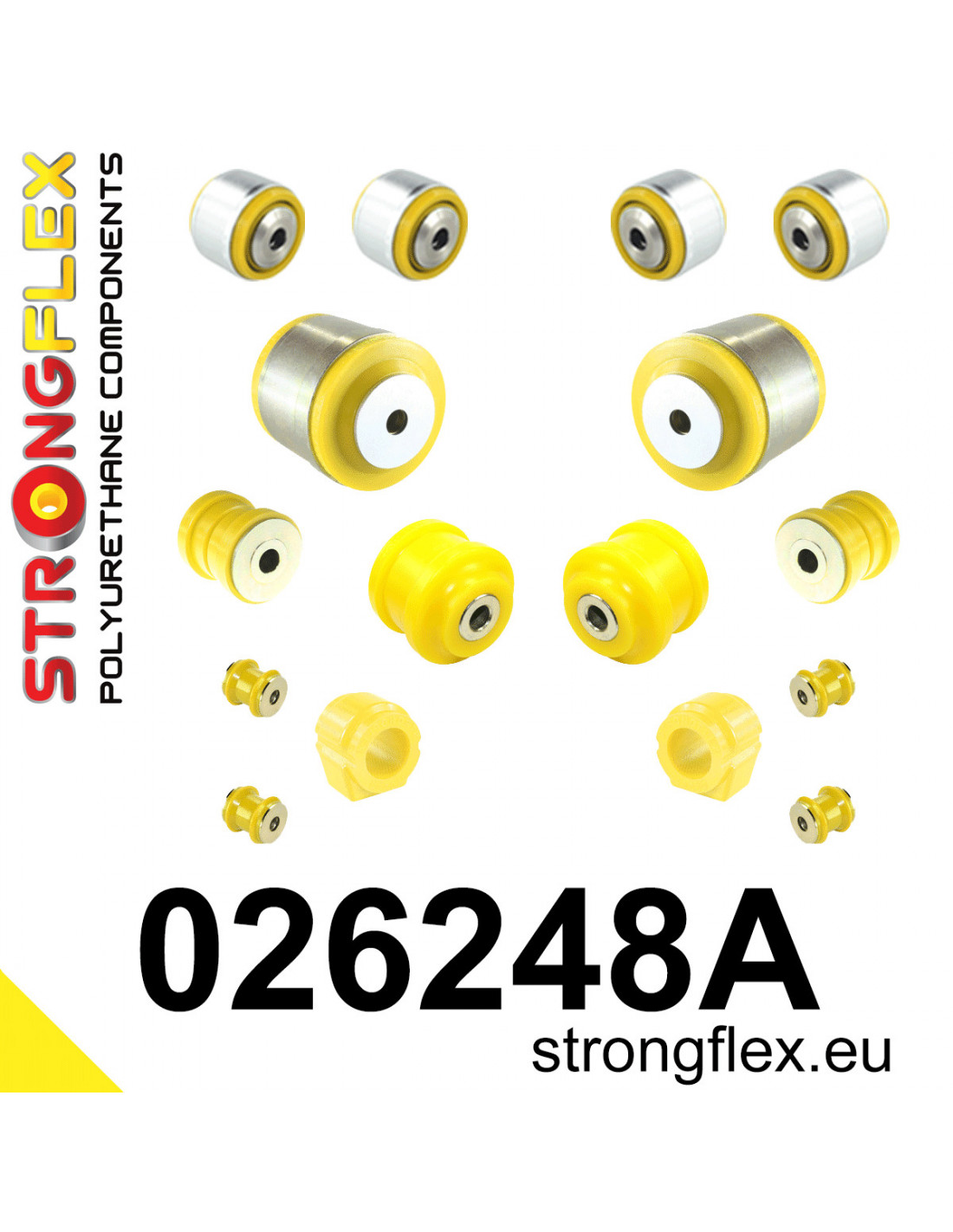 Strongflex Audi / Volkswagen Vooras rubberset SPORT – 026248A 1 Strongflex Audi / Volkswagen Vooras rubberset SPORT – 026248A
