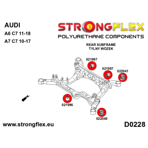 Strongflex Audi A6 / S6 / RS6 Achteras-subframe rubberset – 026261B