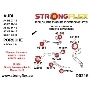 Strongflex Audi A6 / A7 Complete ophangrubberset SPORT – 026266A