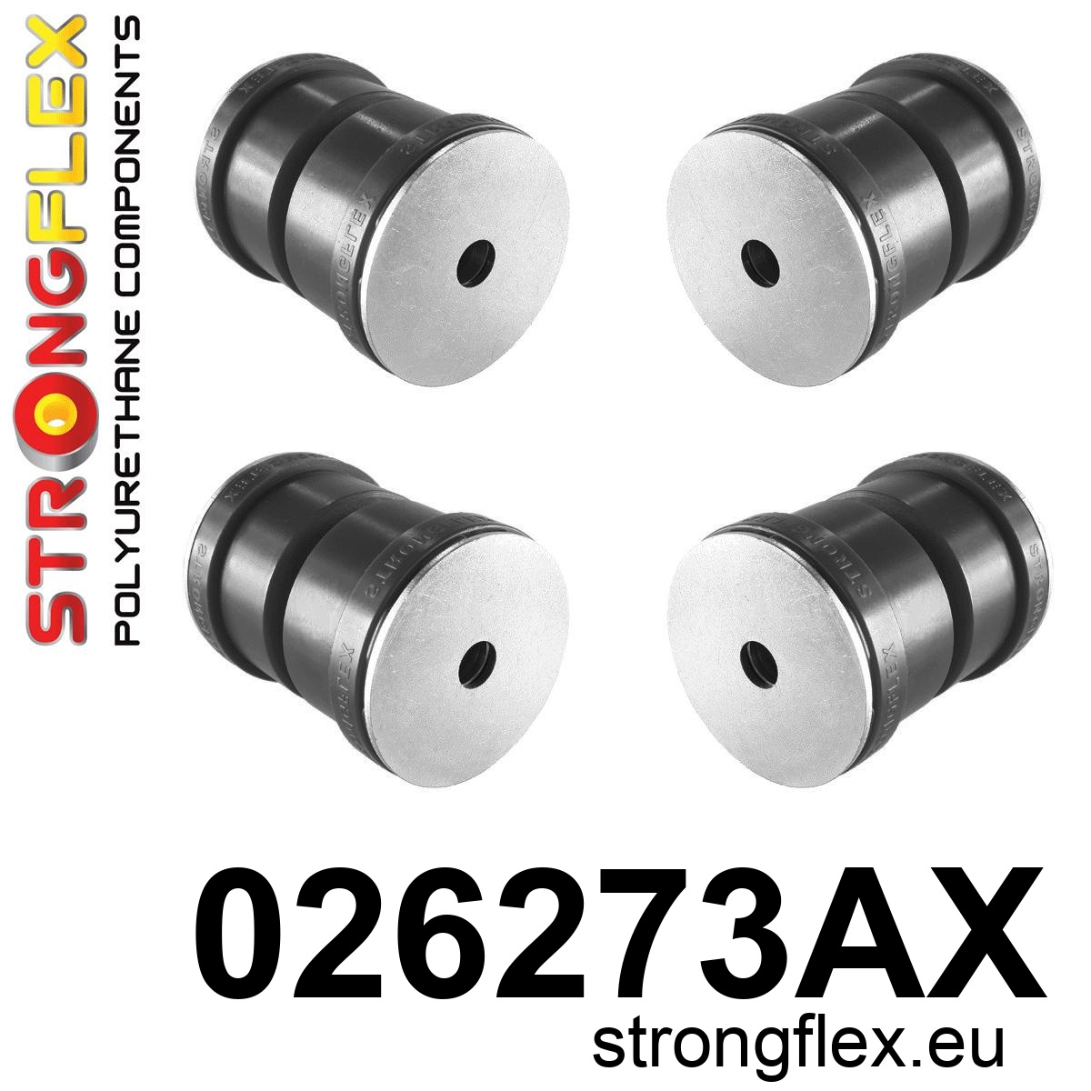 Strongflex Audi / Volkswagen Achteras-subframe - rubberset - tot 28. mei 2012 SPORT ZWART – 026273AX 3 Strongflex Audi / Volkswagen Achteras-subframe – rubberset – tot 28. mei 2012 SPORT ZWART – 026273AX