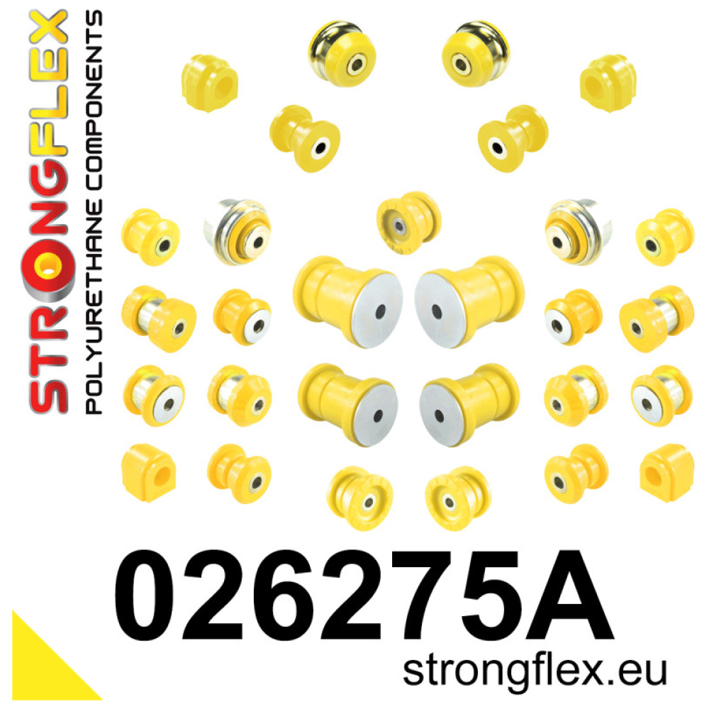 Strongflex Audi / Volkswagen Complete ophangrubberset SPORT ZWART – 026275AX