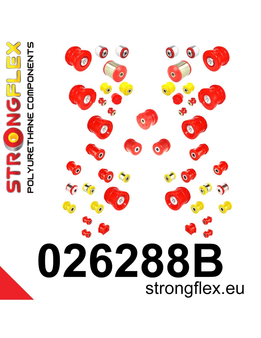 Strongflex Audi S6 / A6 Complete ophangrubberset – 026288B 1 Strongflex Audi S6 / A6 Complete ophangrubberset – 026288B