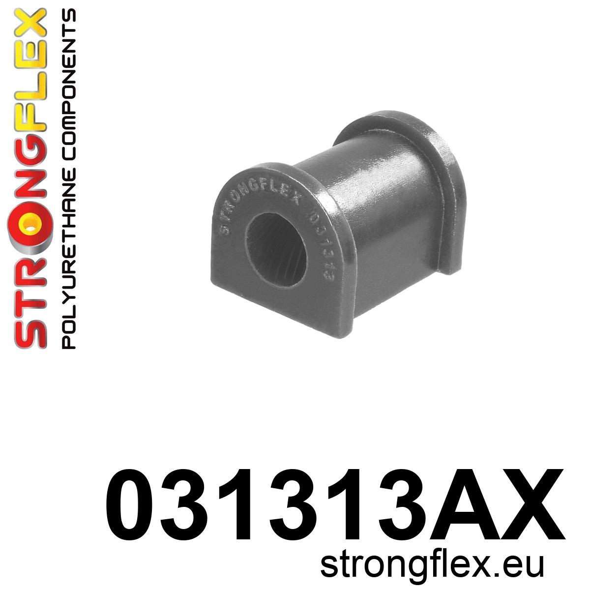 Strongflex BMW E30 Achteras rubberset SPORT ZWART – 036123AX 2 Strongflex BMW E24/E30/E36 Achterste stabilisatorrubber SPORT ZWART – 031313AX