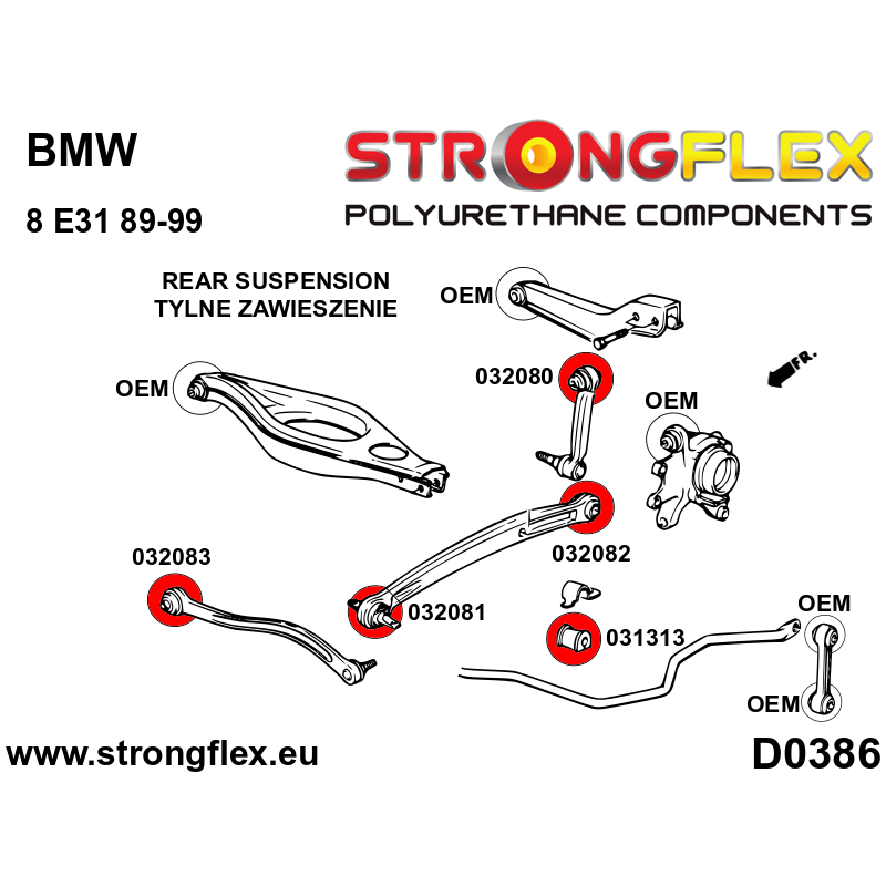 Strongflex BMW Achterste stabilisatorrubber SPORT – 031313A 4 Strongflex BMW Achterste stabilisatorrubber SPORT – 031313A - Afbeelding 4