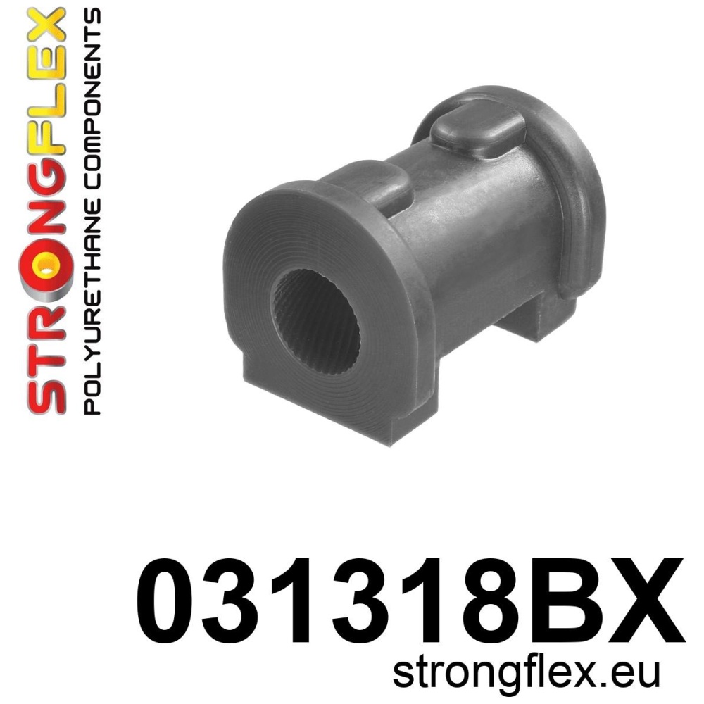 Strongflex BMW E30/Z1 Voorste stabilisatorrubber 18-24mm ZWART – 031318BX