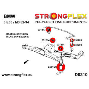Strongflex BMW E30 Achterste steunrubber – 031336B