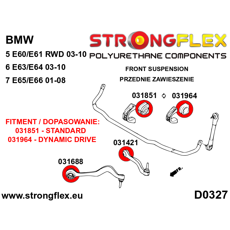 Strongflex BMW E28/E34/E39 Vooras draagarm rubber voor SPORT ZWART – 031421AX 5 Strongflex BMW E28/E34/E39 Vooras draagarm rubber voor SPORT ZWART – 031421AX – Bild 5