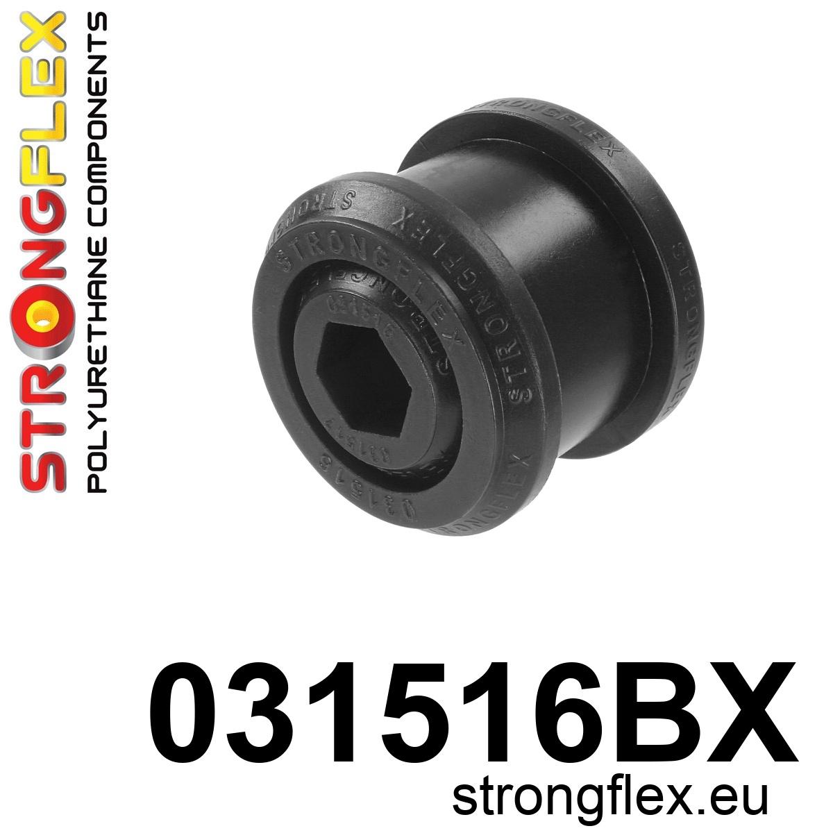 Strongflex BMW E46 Draagarmrubber Centric 60mm (vooras) ZWART – 031516BX 1 Strongflex BMW E46 Draagarmrubber Centric 60mm (vooras) ZWART – 031516BX