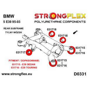 Strongflex BMW E39 Voorste differentieelophanging rubber SPORT – 031717A