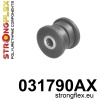 Strongflex Polyurethaan stabilisatorkoppelstang-rubber achteras (draagarmzijde) SPORT – BMW E30 E36 Compact E28 E34 Z3 – 90ShA ZWART – 031790AX