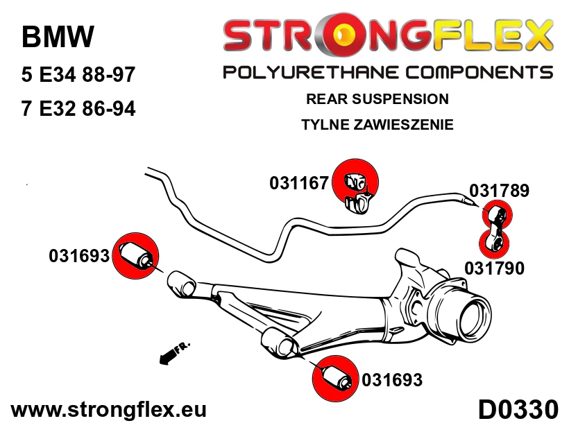 Strongflex BMW E30/E36/E28 Achterste stabilisator-koppelstangrubber (draagarmzijde) – 031790B 5 Strongflex BMW E30/E36/E28 Achterste stabilisator-koppelstangrubber (draagarmzijde) – 031790B – Bild 5