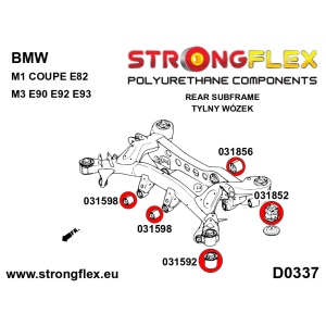 Strongflex BMW E82/E90/E92 Achteras-subframe rubber achter SPORT – 031852A