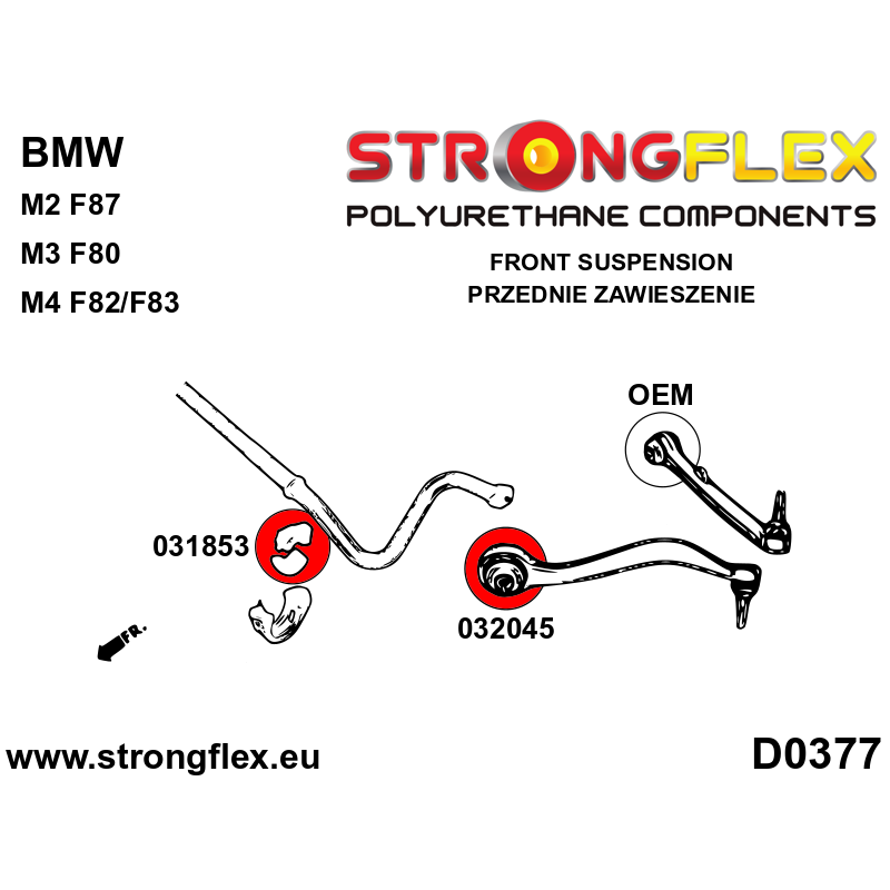 Strongflex BMW E82/F87/E90 Voorste stabilisatorrubber SPORT – 031853A 3 Strongflex BMW E82/F87/E90 Voorste stabilisatorrubber SPORT – 031853A - Afbeelding 3