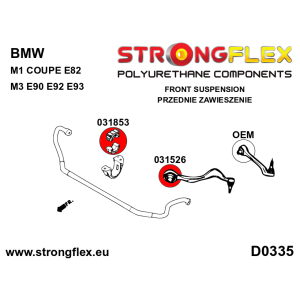 Strongflex BMW E82/F87/E90 Voorste stabilisatorrubber SPORT – 031853A