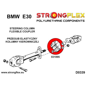 Strongflex BMW E30 Stuurkolomkoppeling (kruiskoppeling) SPORT – 031895A