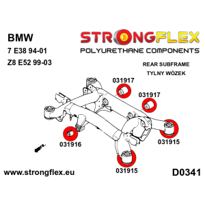 Strongflex BMW E38/Z8/E52 Achteras differentieelophanging rubber voor SPORT – 031916A