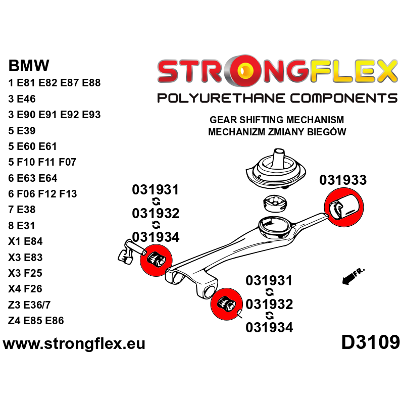 Strongflex BMW E46 Schakelstang Rubber Voorzijde (ovaal 14mm) SPORT – 031934A 2 Strongflex BMW E46 Schakelstang Rubber Voorzijde (ovaal 14mm) SPORT – 031934A – Image 2