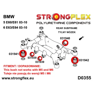 Strongflex BMW E60/E61/E63 Achterdifferentieel – achter ZWART – 031940BX