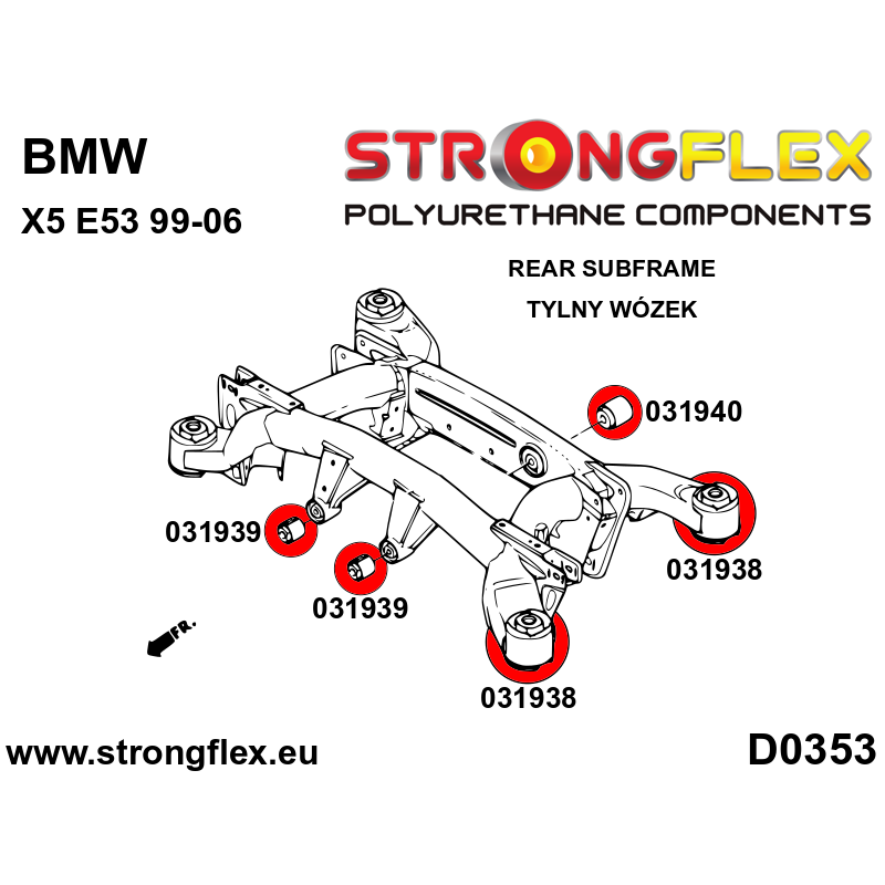 Strongflex BMW E60/E61/E63 Rear differential – rear – 031940B 2 Strongflex BMW E60/E61/E63 Rear differential – rear – 031940B - Image 2