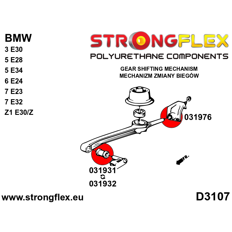 Strongflex BMW E30/E28/E34 Schakelstang-steunrubber achter – 031976B 2 Strongflex BMW E30/E28/E34 Schakelstang-steunrubber achter – 031976B – Bild 2